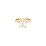 14K Gold 3.00 Carat Lab Grown Radiant Diamond Cathedral Under Halo Engagement Ring