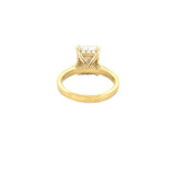 14K Gold 3.00 Carat Lab Grown Radiant Diamond Cathedral Under Halo Engagement Ring