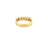 14K Gold Thick Prong Round Diamond Band