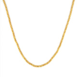 14K Gold Moon Cut Bead Chain Necklace