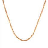 14K Gold Moon Cut Bead Chain Necklace