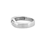 14K Gold Curved Mens Diamond Band