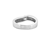 14K Gold Curved Mens Diamond Band