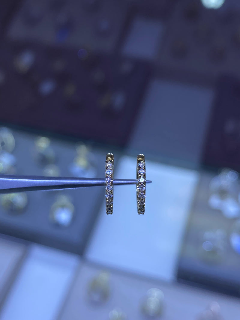 14K Gold Prong Set Diamond Earrings