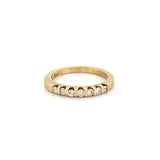 14K Gold Thick U Prong Diamond Band