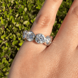 14K Gold 7MM Lab Grown Round Bezel Diamond Eternity Band