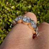 14K Gold 7MM Lab Grown Round Bezel Diamond Eternity Band
