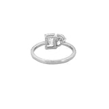 14K Gold 2.00 Carat Lab Grown Prong Set Toi et Moi Pear and Emerald Engagment Ring