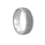 14K Gold Filigree Groove Mens Band