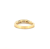 14K Gold Three Baguette Thick Prong Diamond Band