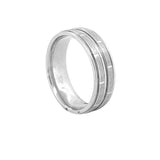 14K Gold Brick Mens Band