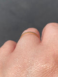 14K Gold Thin Reeded Band