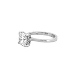 14K Gold 2.00 Carat Lab Grown Cushion Diamond Under Halo Cathedral Solitaire Engagement Ring