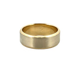 14K Gold Two Tone Beveled Mens Band