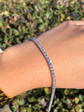 14K White Gold 3MM Tennis Bracelet
