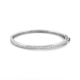 14K Gold 3.00 Channel Set Natural Diamond Bangle