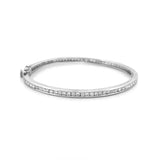 14K Gold 3.00 Channel Set Natural Diamond Bangle