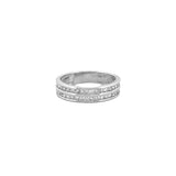 14K Gold Two Row Channel Set Diamond Band