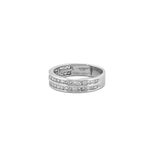 14K Gold Two Row Channel Set Diamond Band