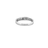 14K White Gold Single Diamond Filigree Band