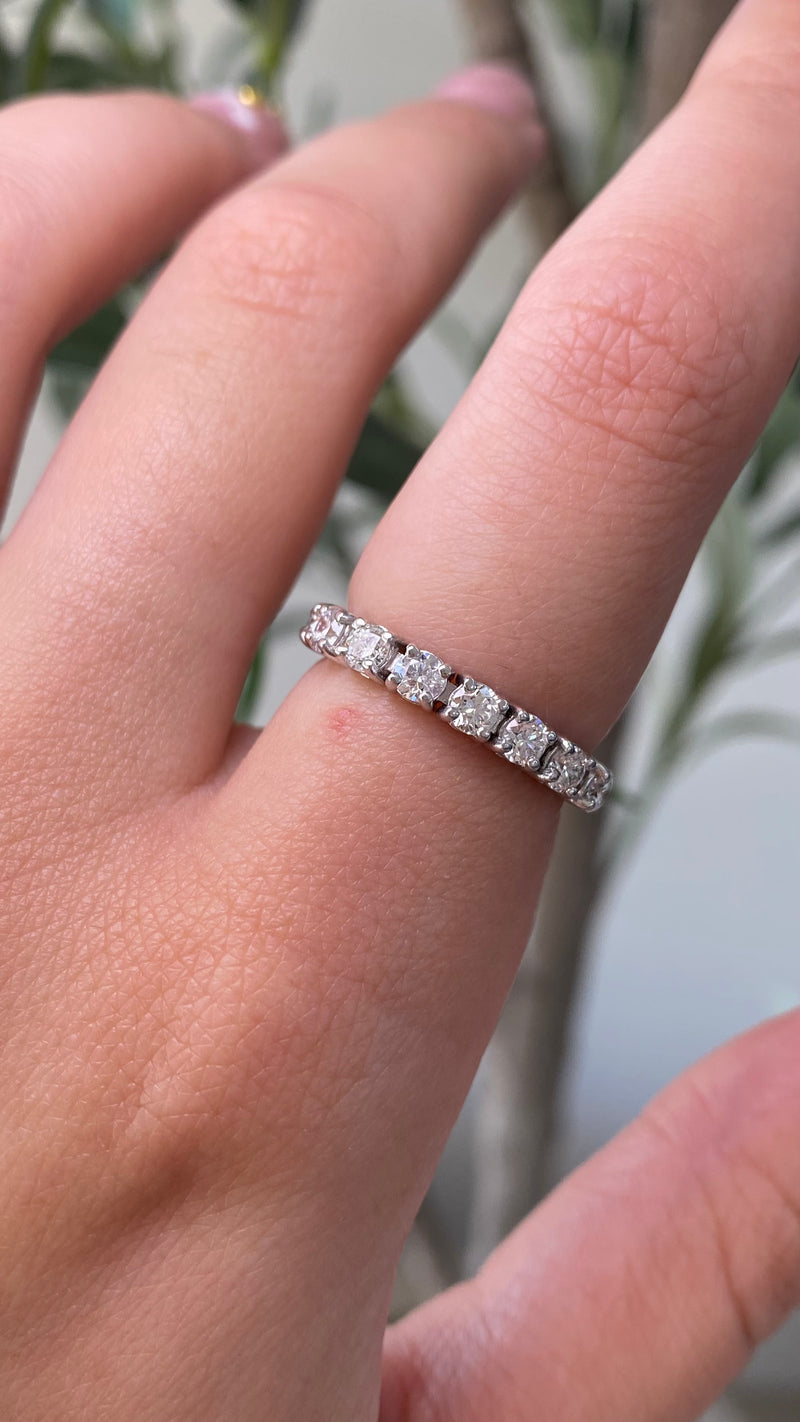 14K Gold Flexible Tennis Link Diamond Band