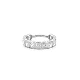 14K Gold Radiant Diamond Lab Grown Bezel Fashion Band