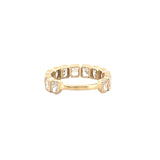 14K Gold Radiant Diamond Bezel Fashion Band