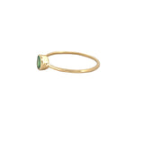 14K Gold Birth Stone Round Bezel Ring