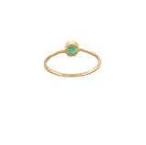 14K Gold Birth Stone Round Bezel Ring