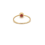 14K Gold Birth Stone Round Bezel Ring