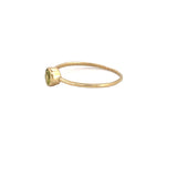 14K Gold Birth Stone Round Bezel Ring