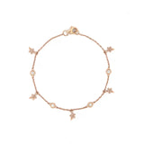 14K Gold Diamond Star and Bezel Bracelet