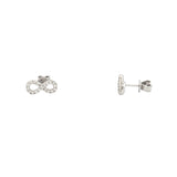 14K Gold Diamond Infinity Stud Earrings