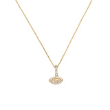 14K Gold Marquise Shape Cluster Halo Diamond Pendant Necklace