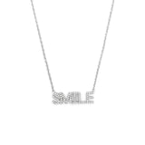 14K Gold Diamond Smile Pendant Necklace