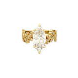 14K Gold 3.00 Carat Lab Grown Marquise 6-Prong Bloom Engagement Ring
