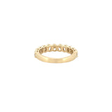 14K Gold Halfway Oval Lab Grown Diamond Wedding Band