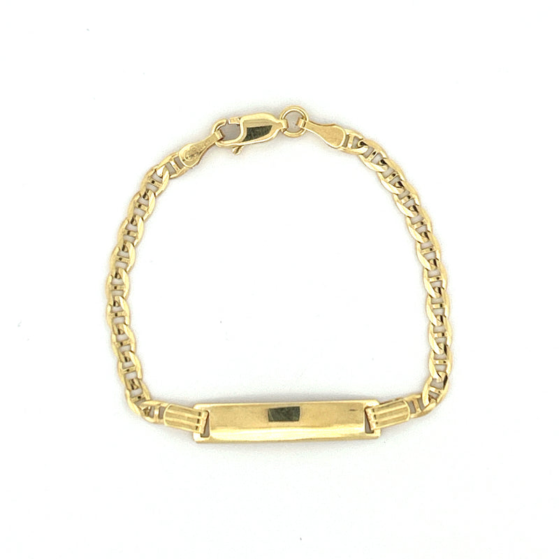 14K Gold Baby Mariner ID Bracelet