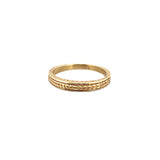 14K Gold Filigree Mens Band