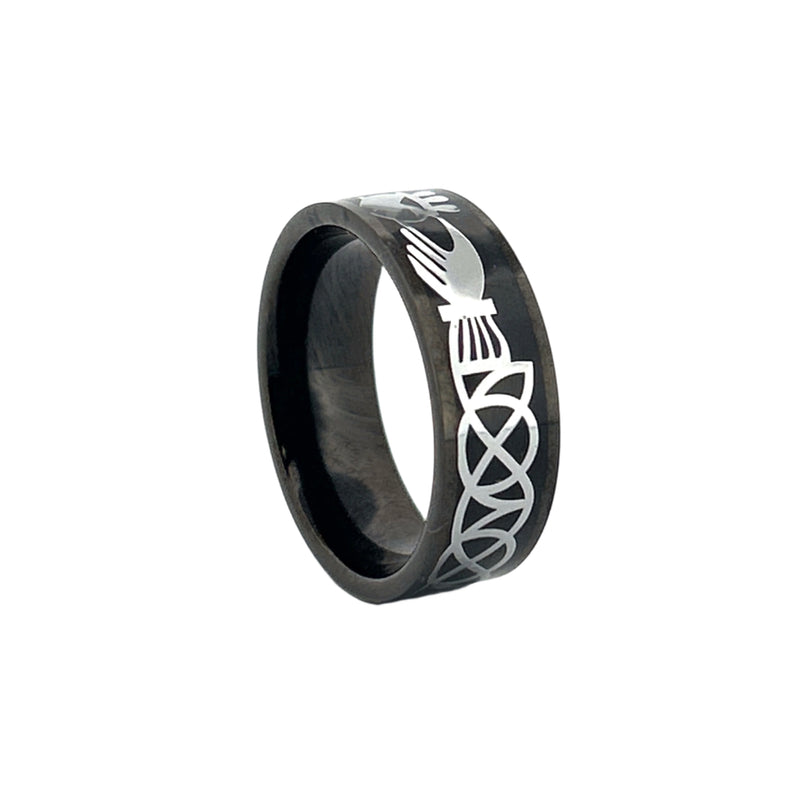 The Claddagh Tungsten Band