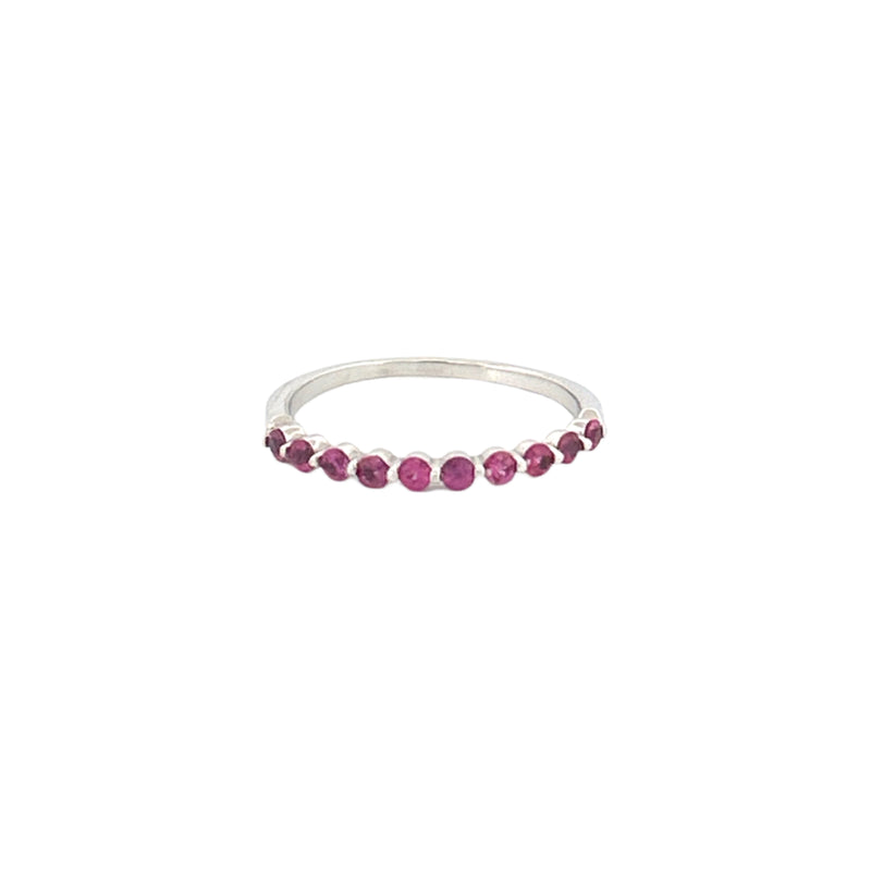 14K Gold Single Prong Pink Sapphire Ring