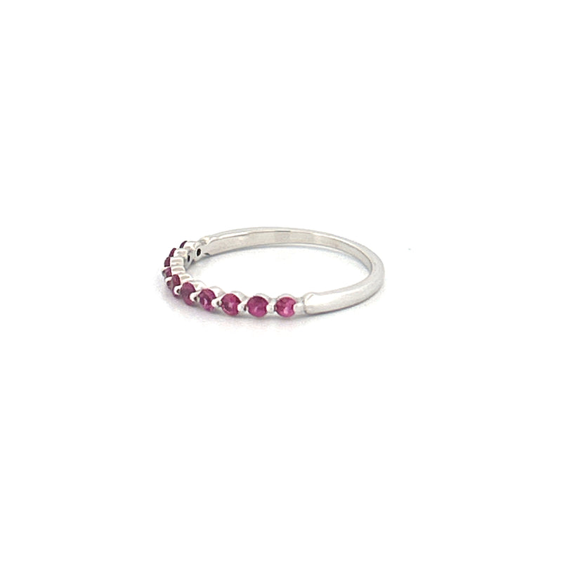 14K Gold Single Prong Pink Sapphire Ring