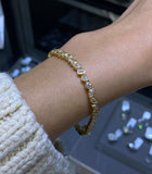 14K Gold Multi Shape Bezel Diamond Tennis Bracelet