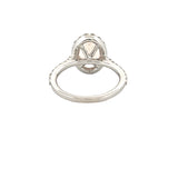 14K Gold Oval Morganite Cathedral Halo Engagement Ring
