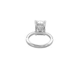 14K Gold 6.00 Carat Lab Grown Radiant Diamond Under Halo Engagement Ring