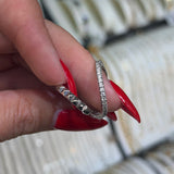 14K Gold Fully Adjustable Tennis Style and Studded Diamond Flexible Band