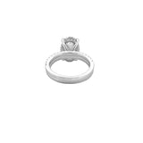 14K Gold 4.00 Carat Lab Grown Oval Diamond Under Halo Engagement Wedding Set
