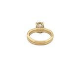 14K Gold 2.00 Carat Lab Grown Oval Diamond Under Halo Engagement Wedding Set