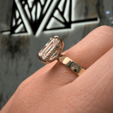 14K Gold Lab Grown Emerald Diamond Solitaire Under Halo Engagement Ring