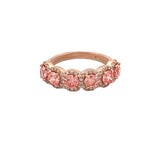 14K Gold 6.2MM Lab Grown Pink Diamond Halo Band